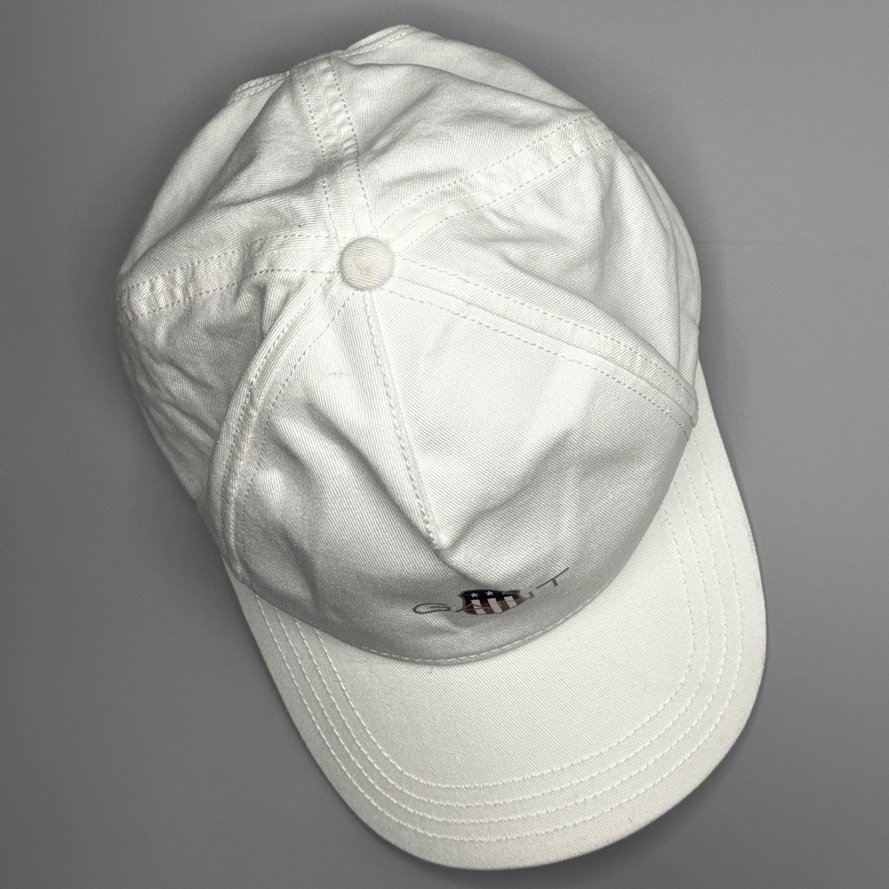 GANT Cotton Shield Cap Size L-XL Adjustable Strap Eggshell White Baseball Hat
